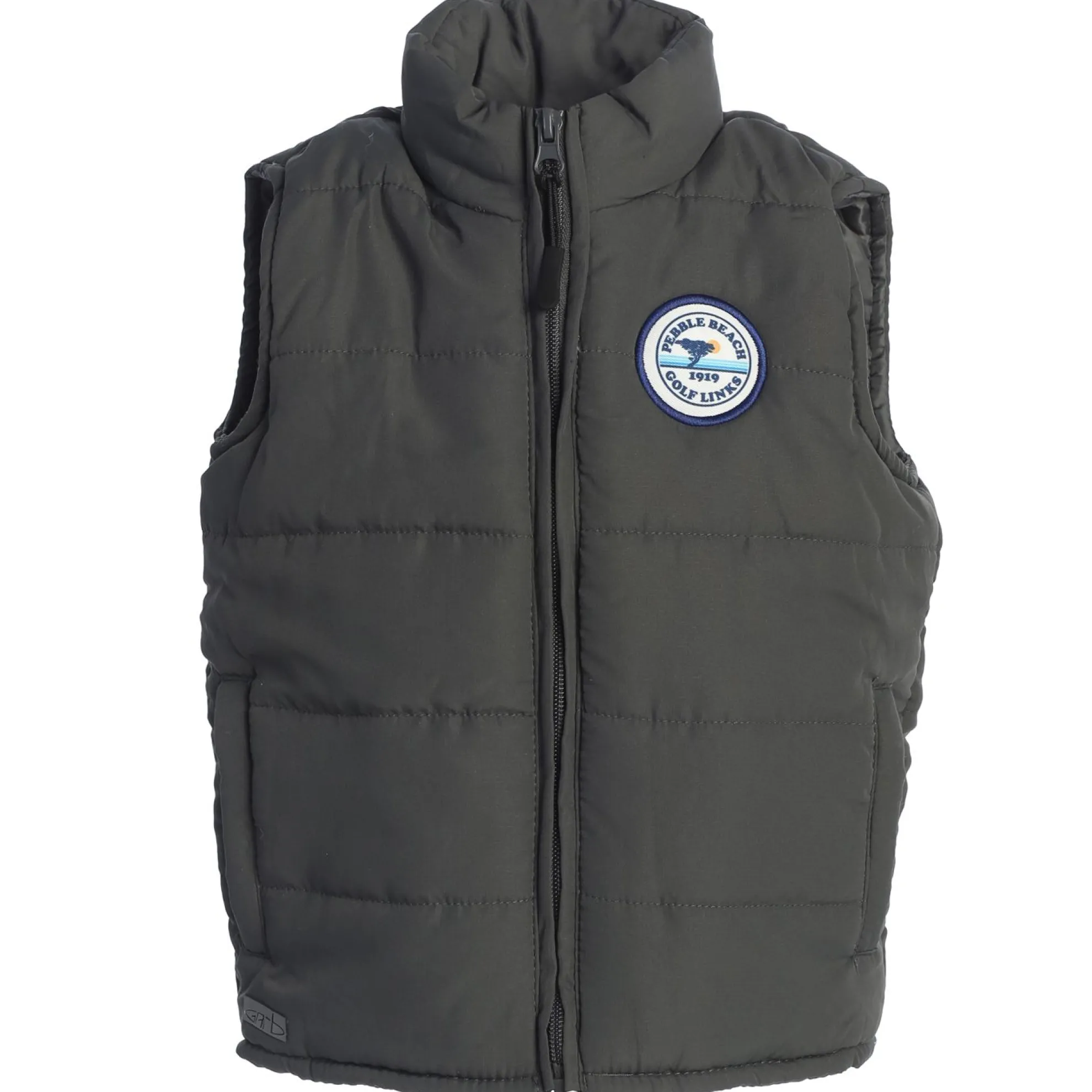 Pebble Beach Youth Charcoal Puffer Vest By Garb