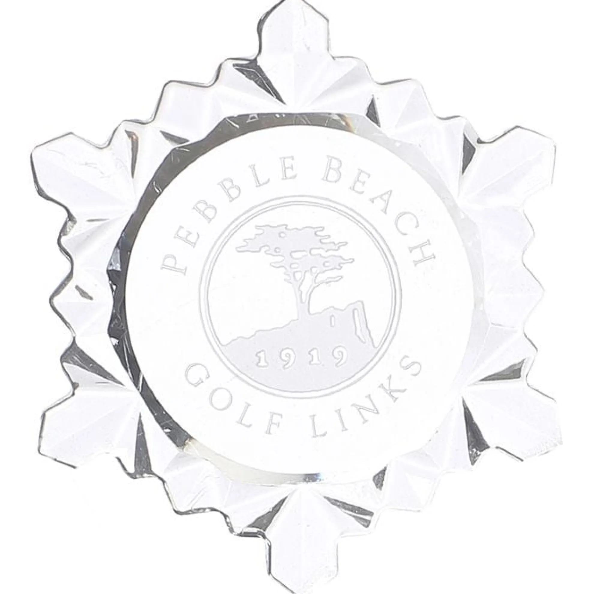 Pebble Beach Golf Links Etched Snowflake Ornament