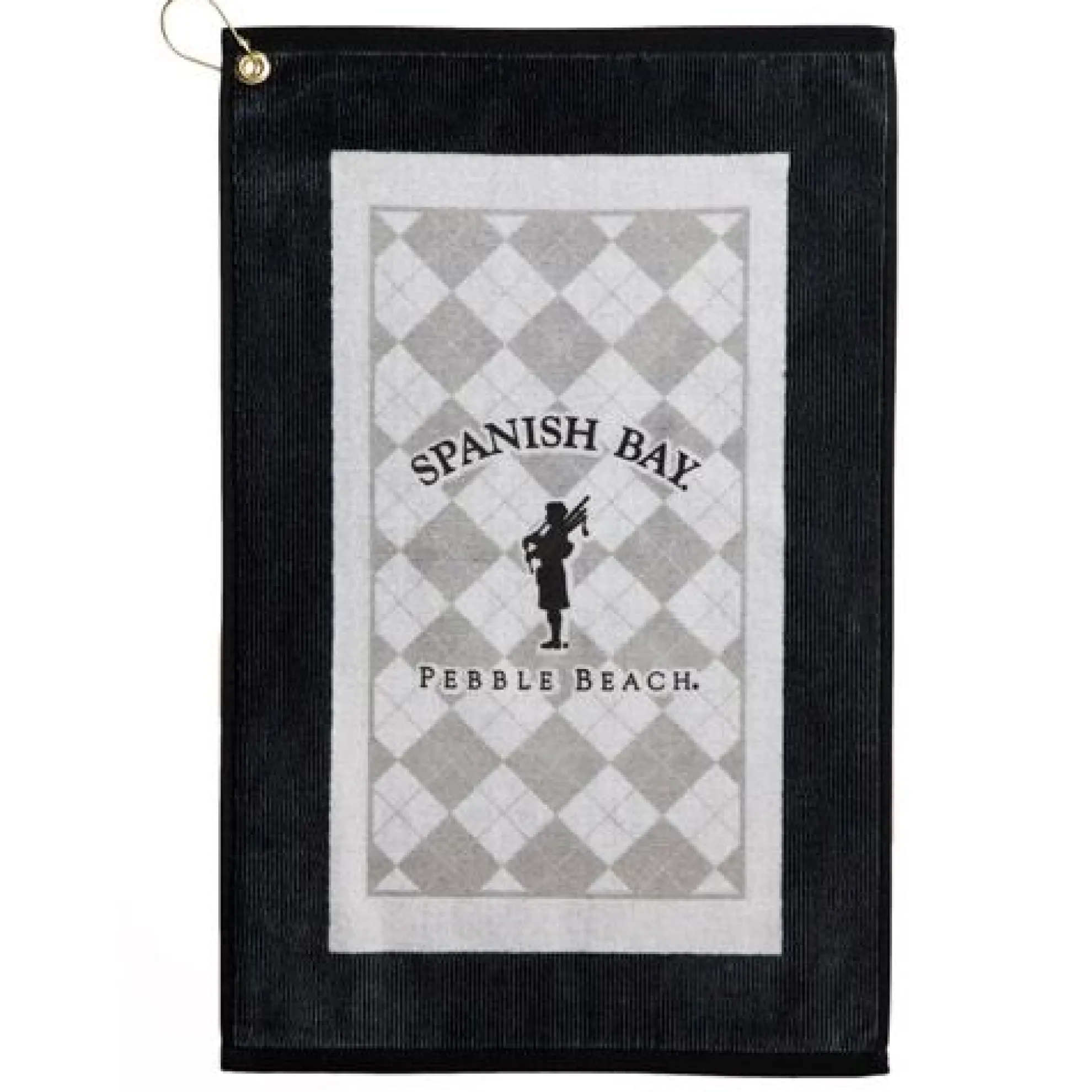Pebble Beach Spanish Bay Bagpiper Golf Towel