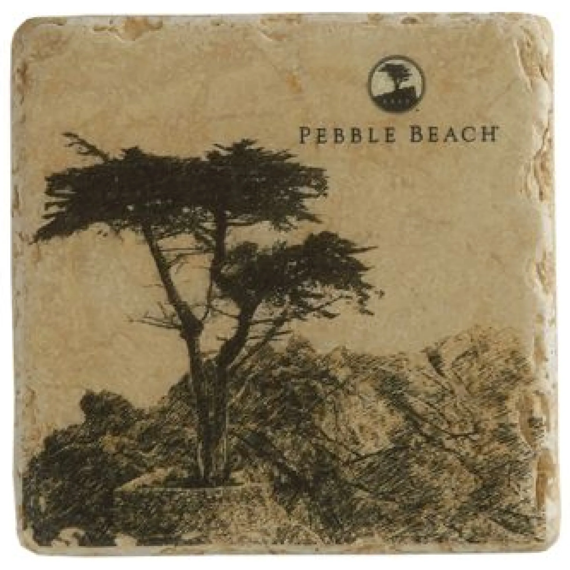 Pebble Beach Heritage Logo Handcrafted Marble Coaster