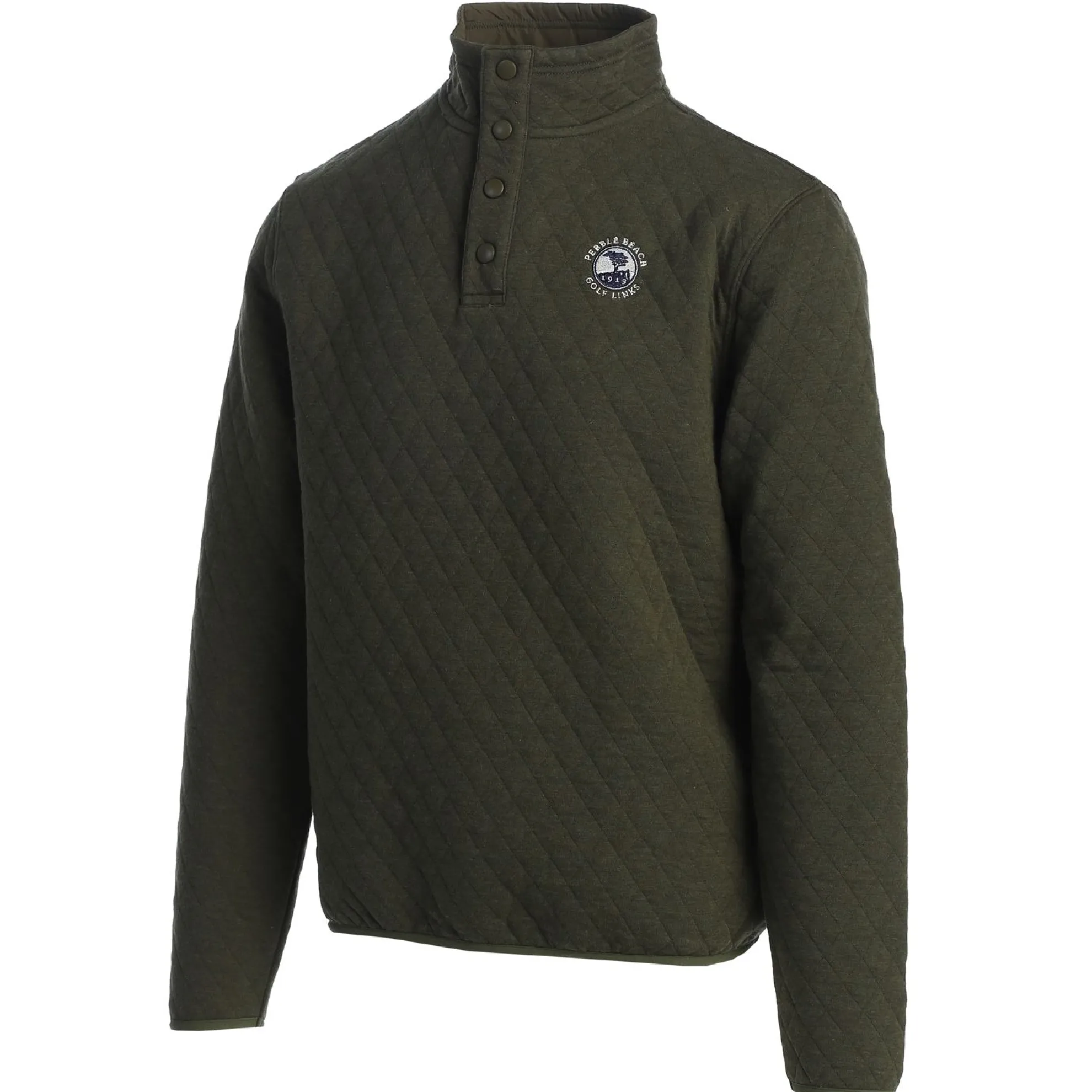 Pebble Beach Quilted Snap Collar Pullover By Divots
