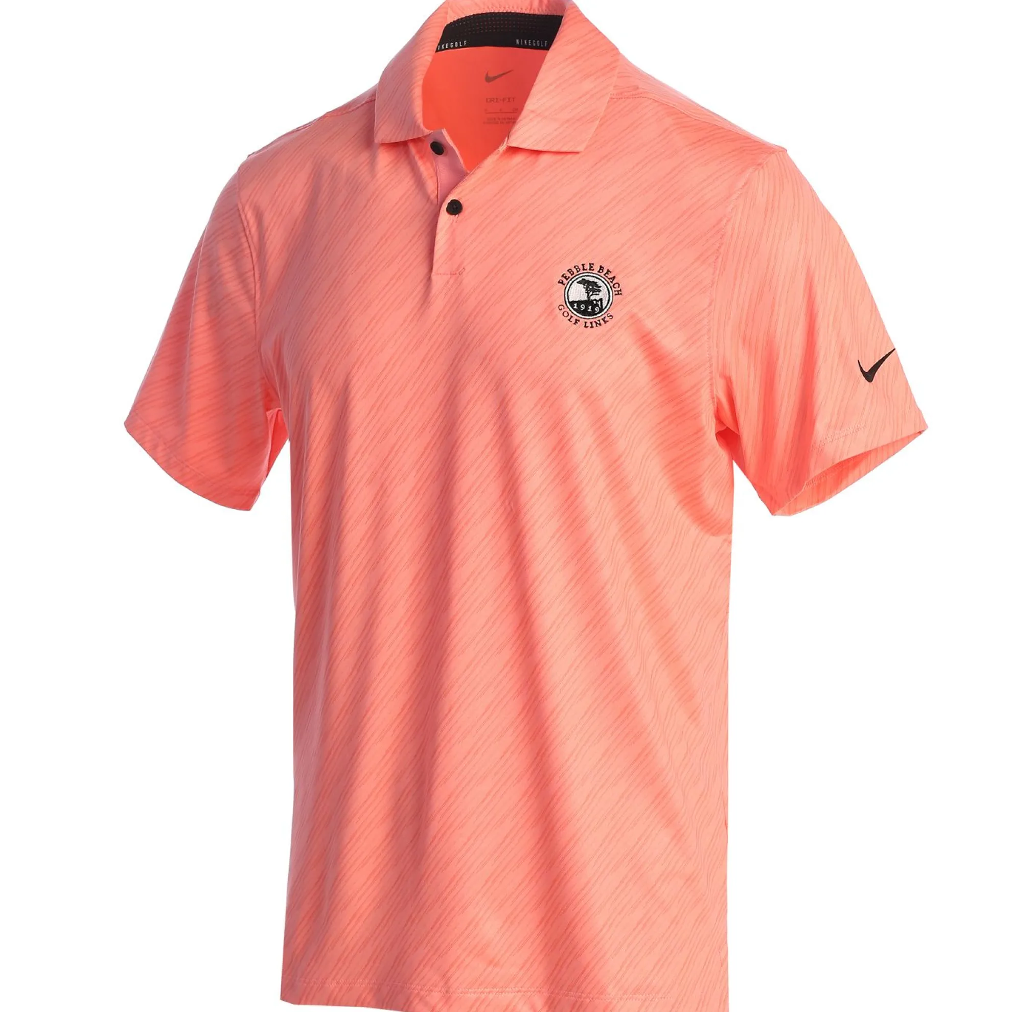 Pebble Beach Dri-Fit Vapor Stripe Pink Gaze Polo By Nike