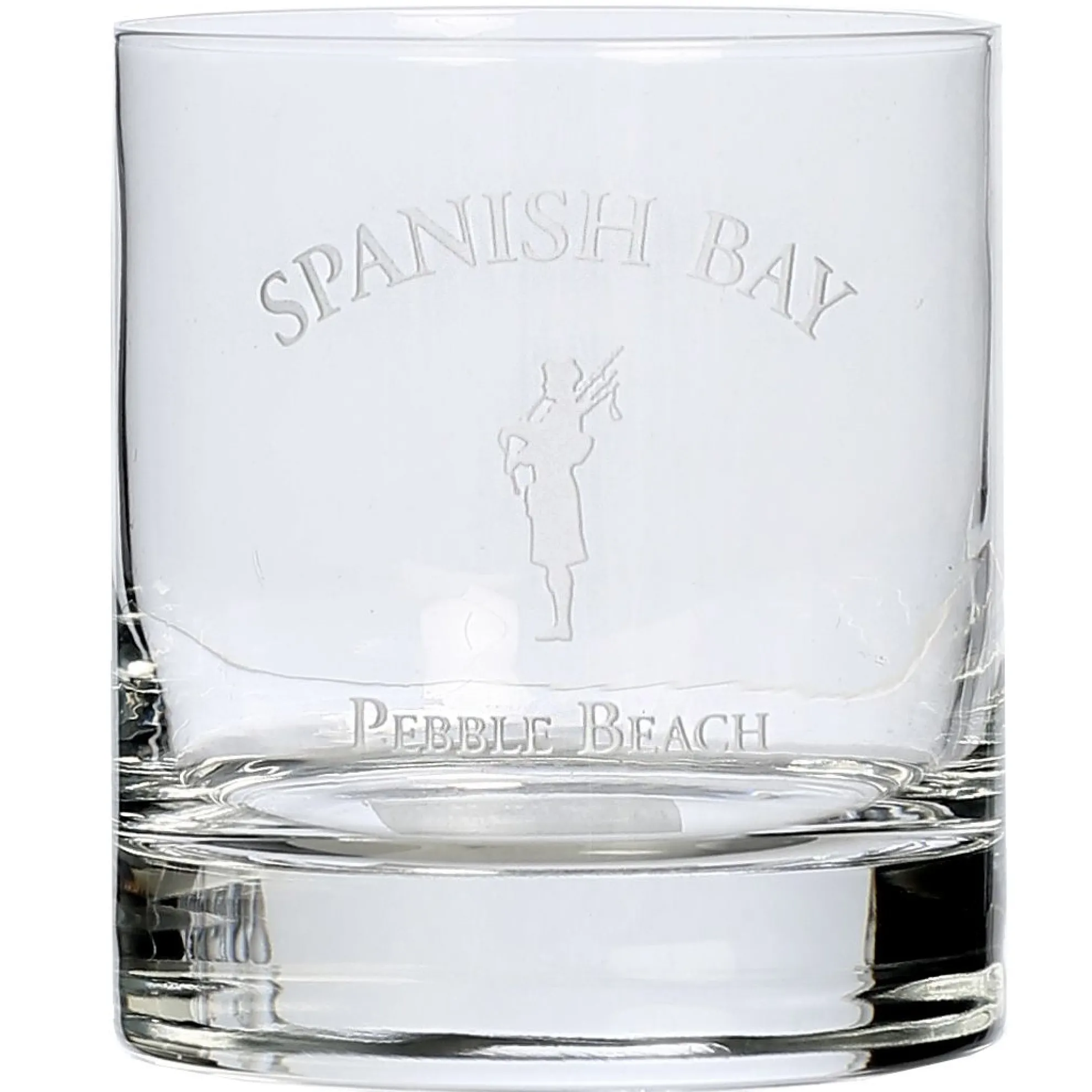 Spanish Bay Etched Double Old Fashioned Glass