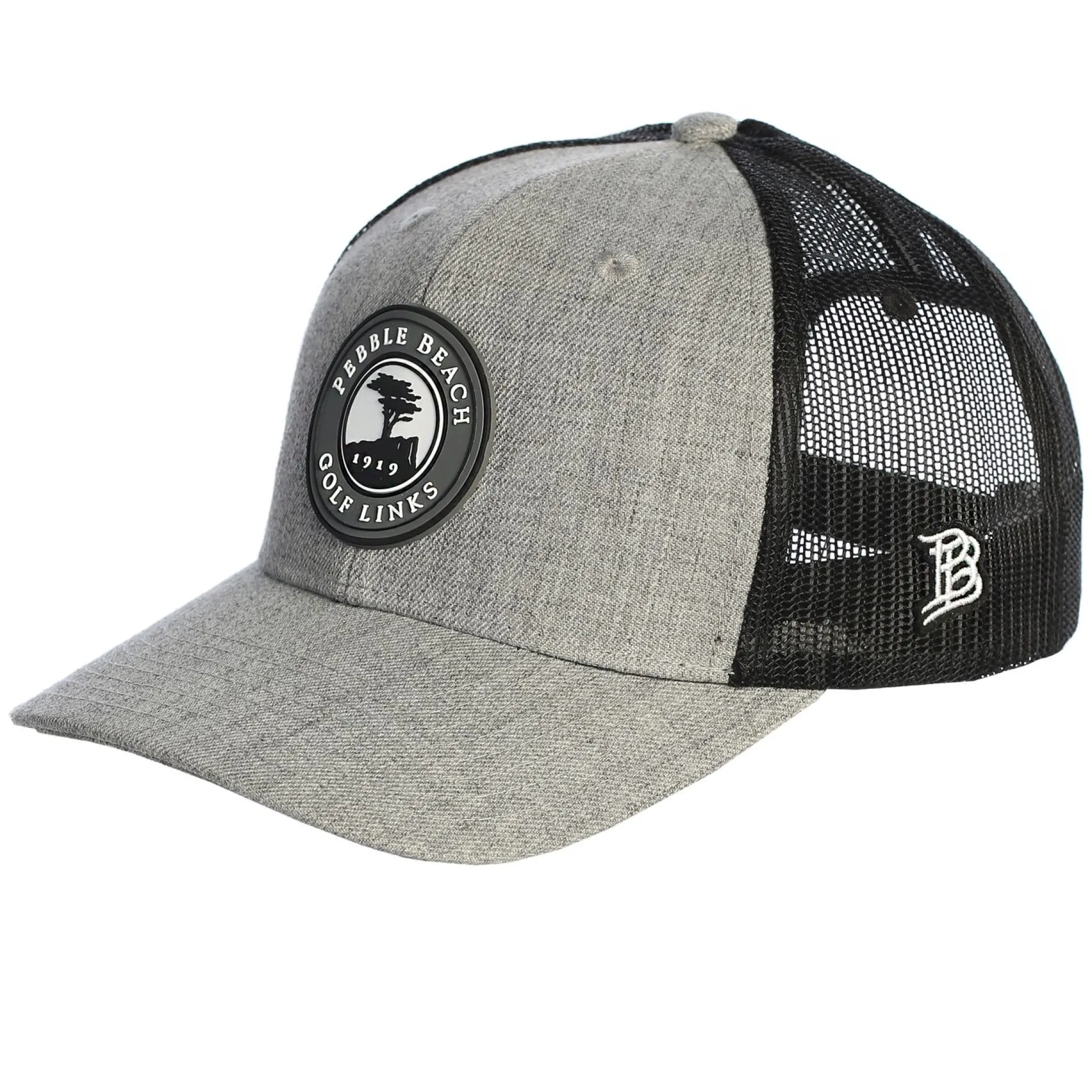 Pebble Beach Curved Rogue Trucker Hat By Branded Bills