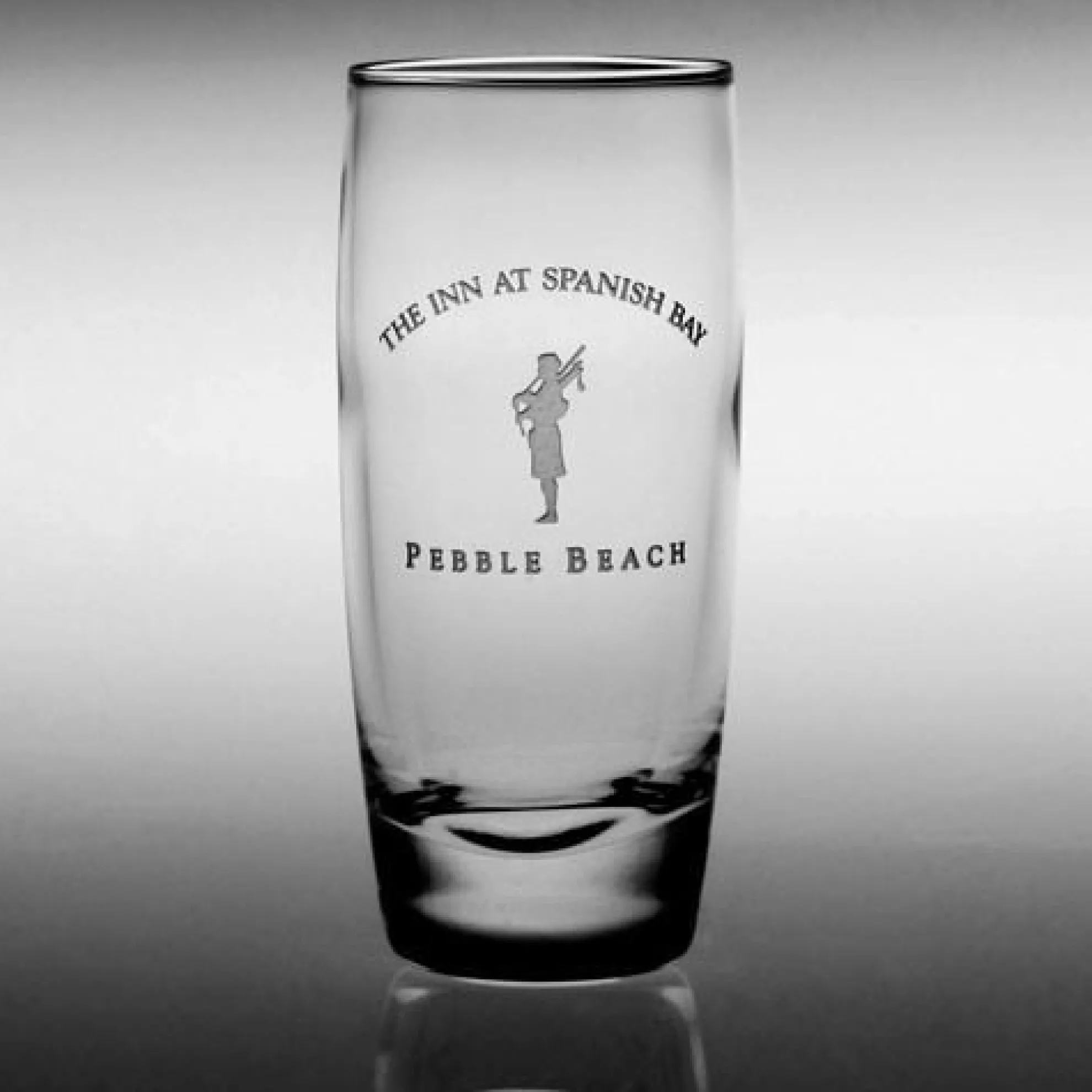 Spanish Bay Bagpiper Etched Tall Shot Glass Fine Crystal Collection