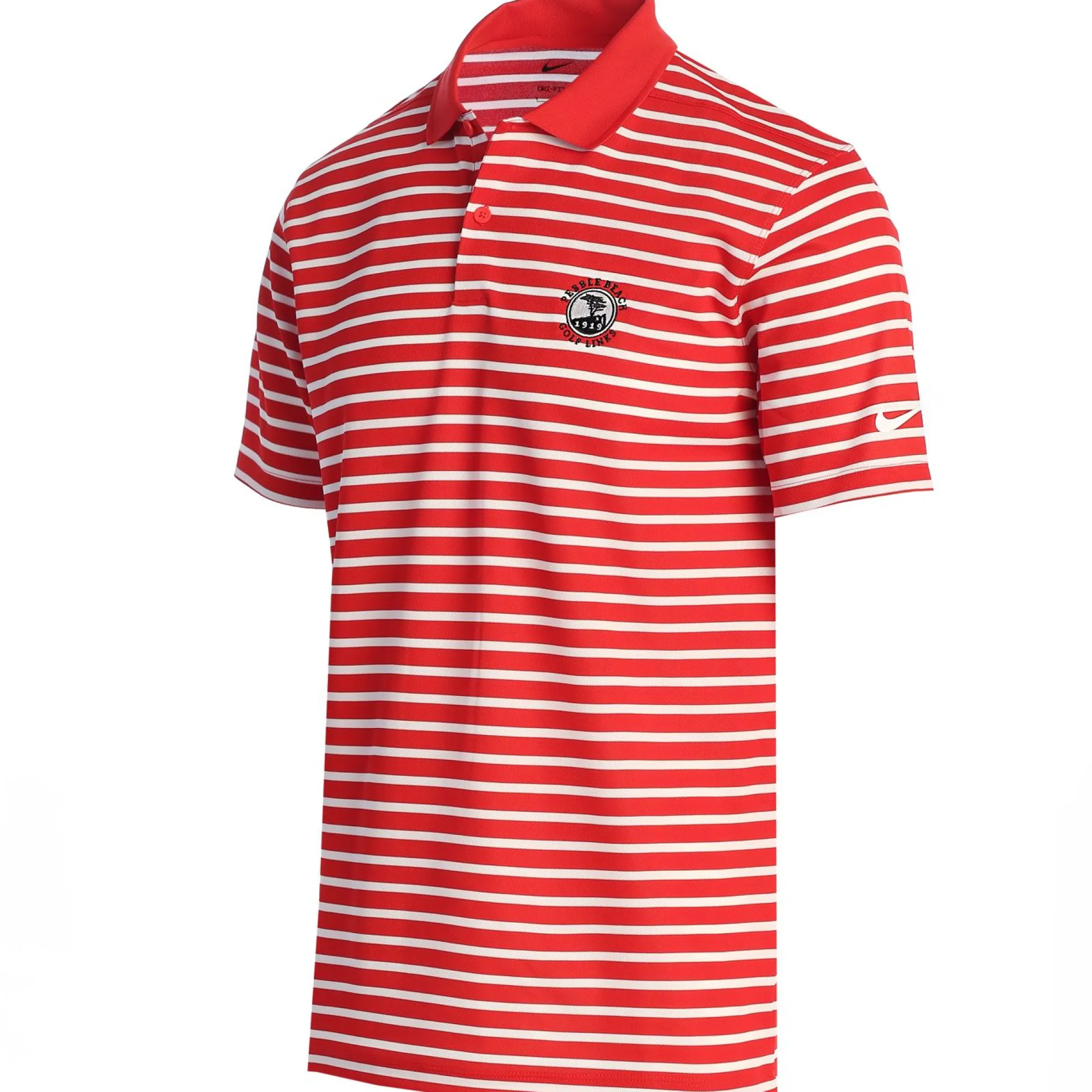 Pebble Beach Men's Dri-Fit Wide Stripe Polo By Nike