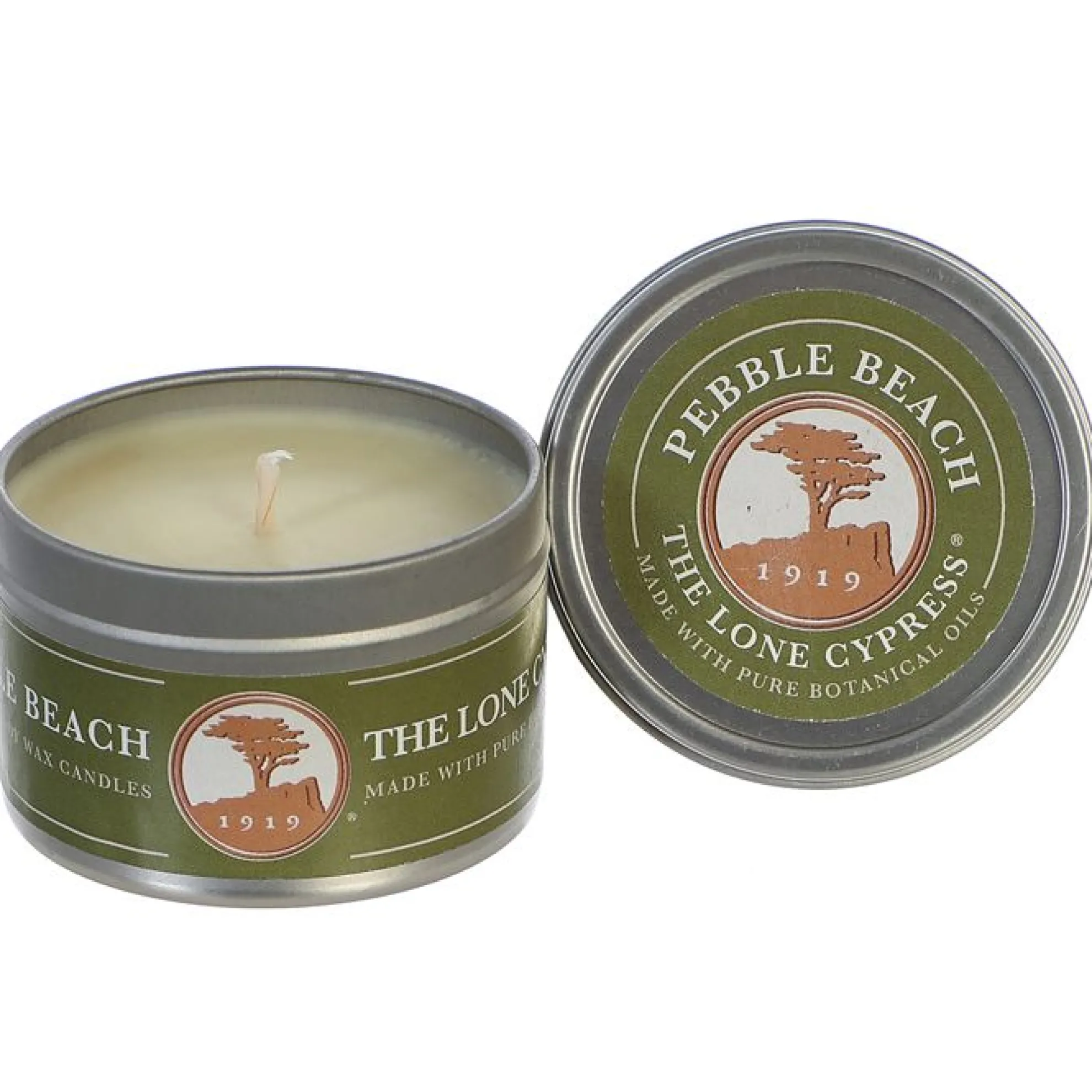 Pebble Beach 4 Ounce Travel Tin Soy Wax Candle