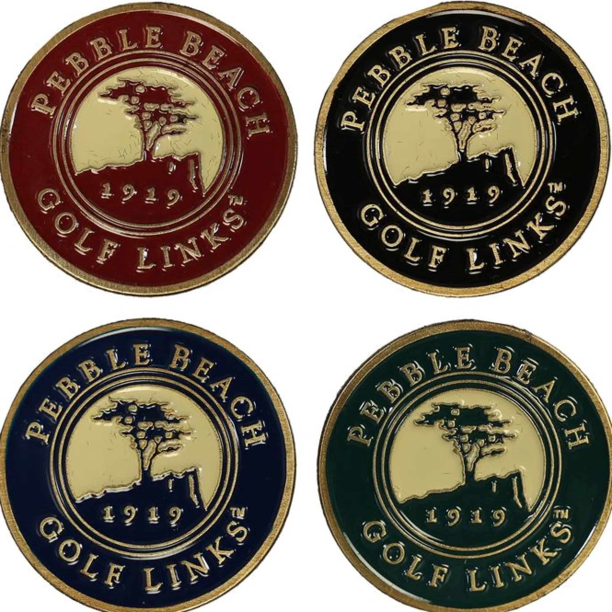 Pebble Beach Retro Style Magnetic Ball Marker Set