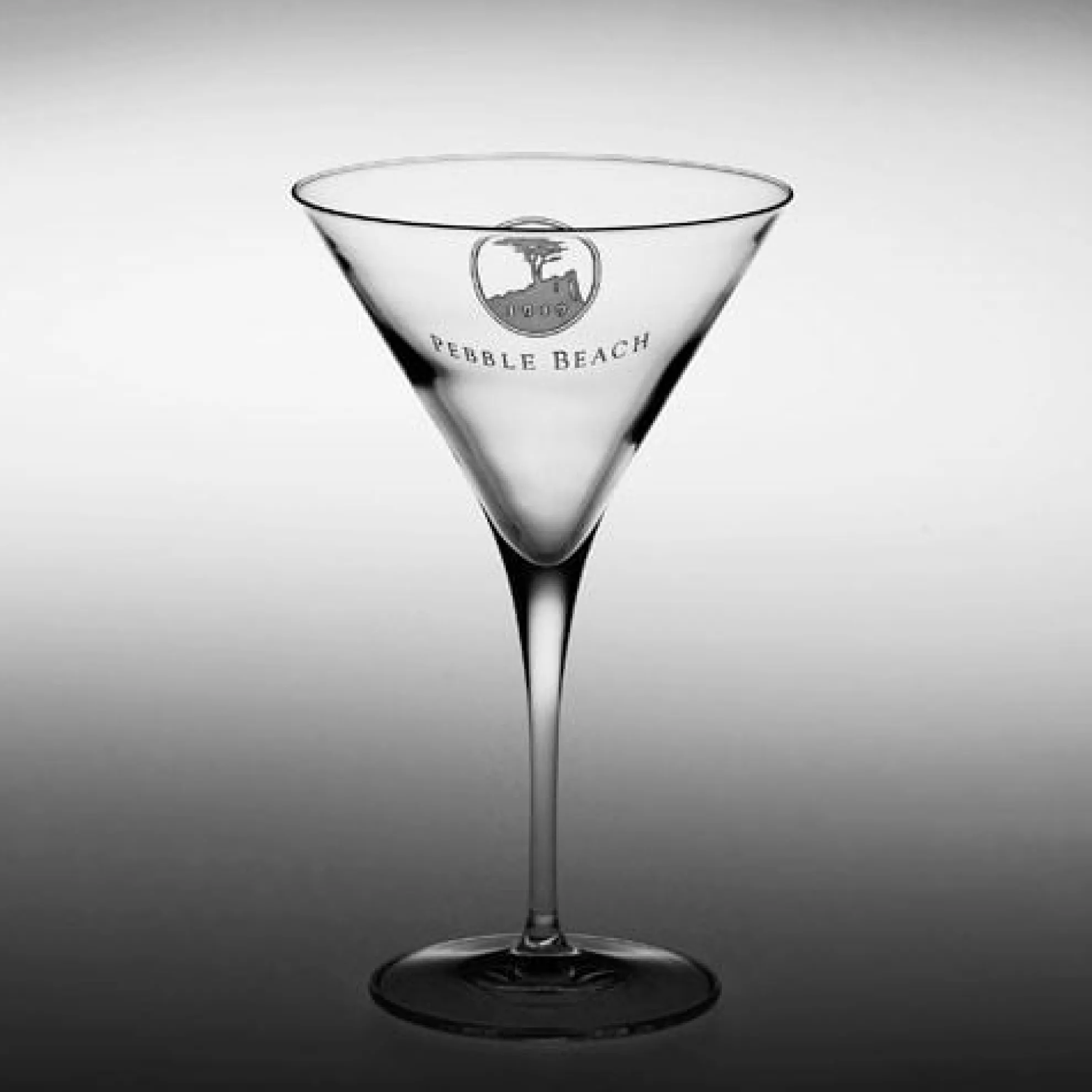 Pebble Beach Heritage Logo Martini/Cosmo Cocktail Glass