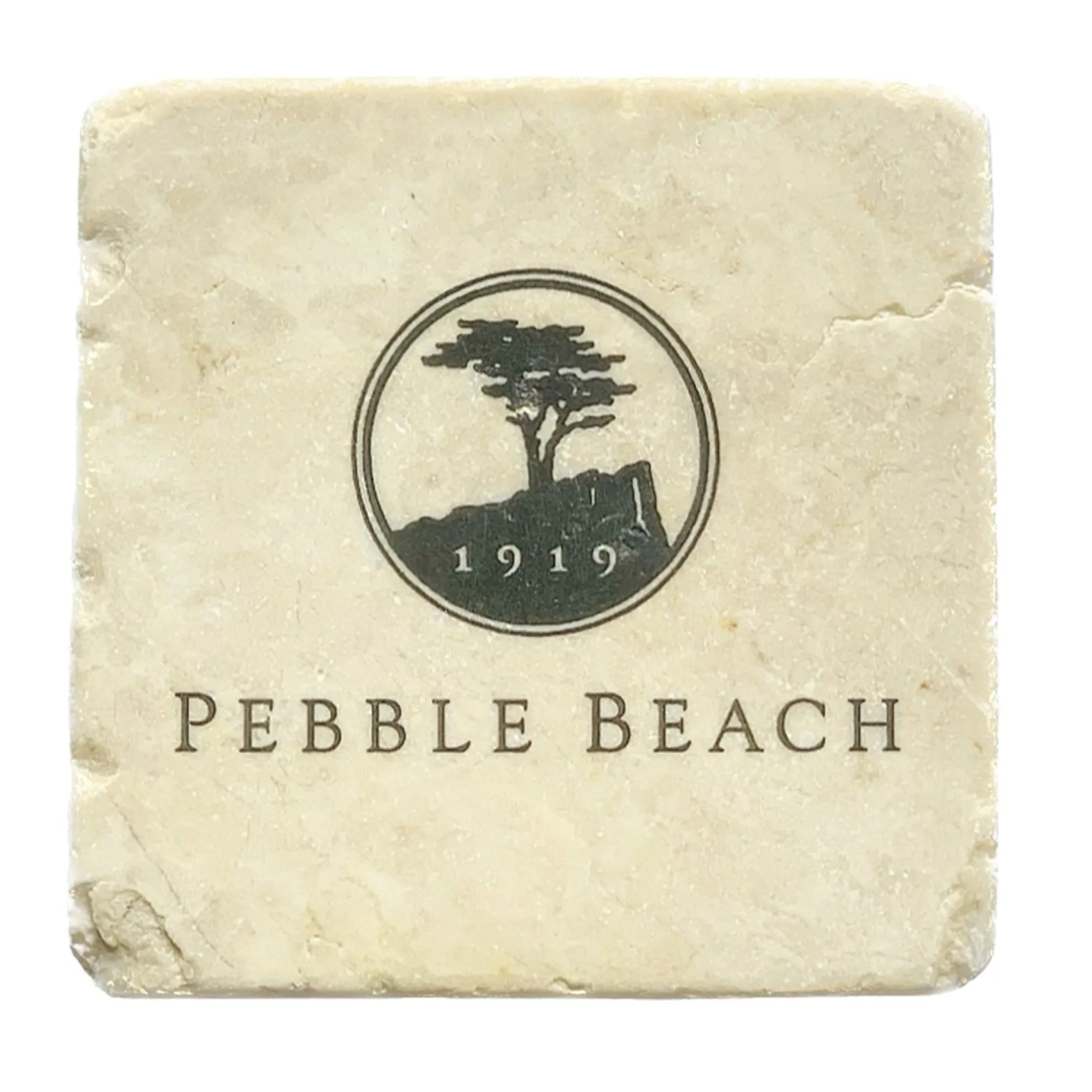 Pebble Beach Logo Marble Coaster By Art And Stone