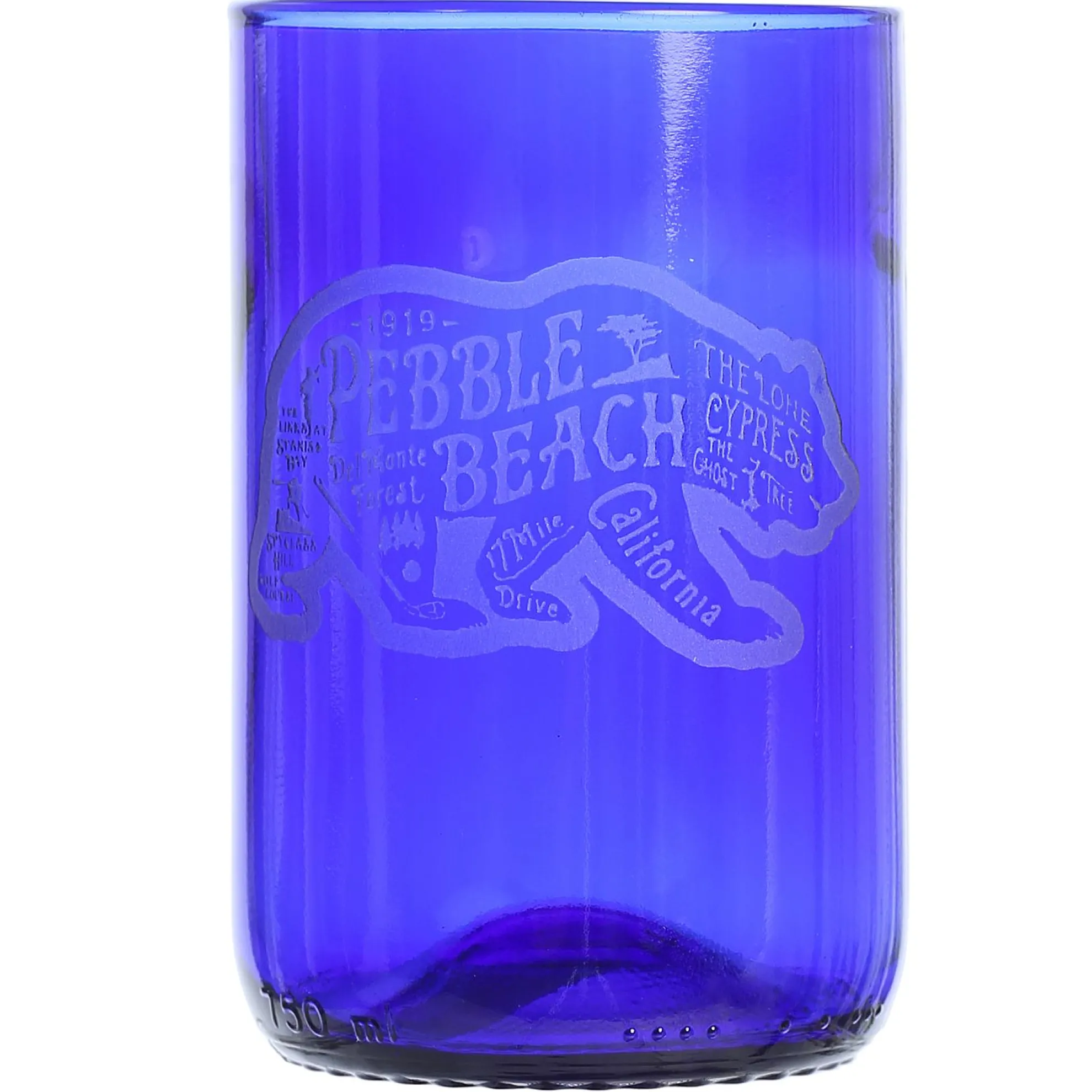 Pebble Beach Bear Map Glass Tumbler