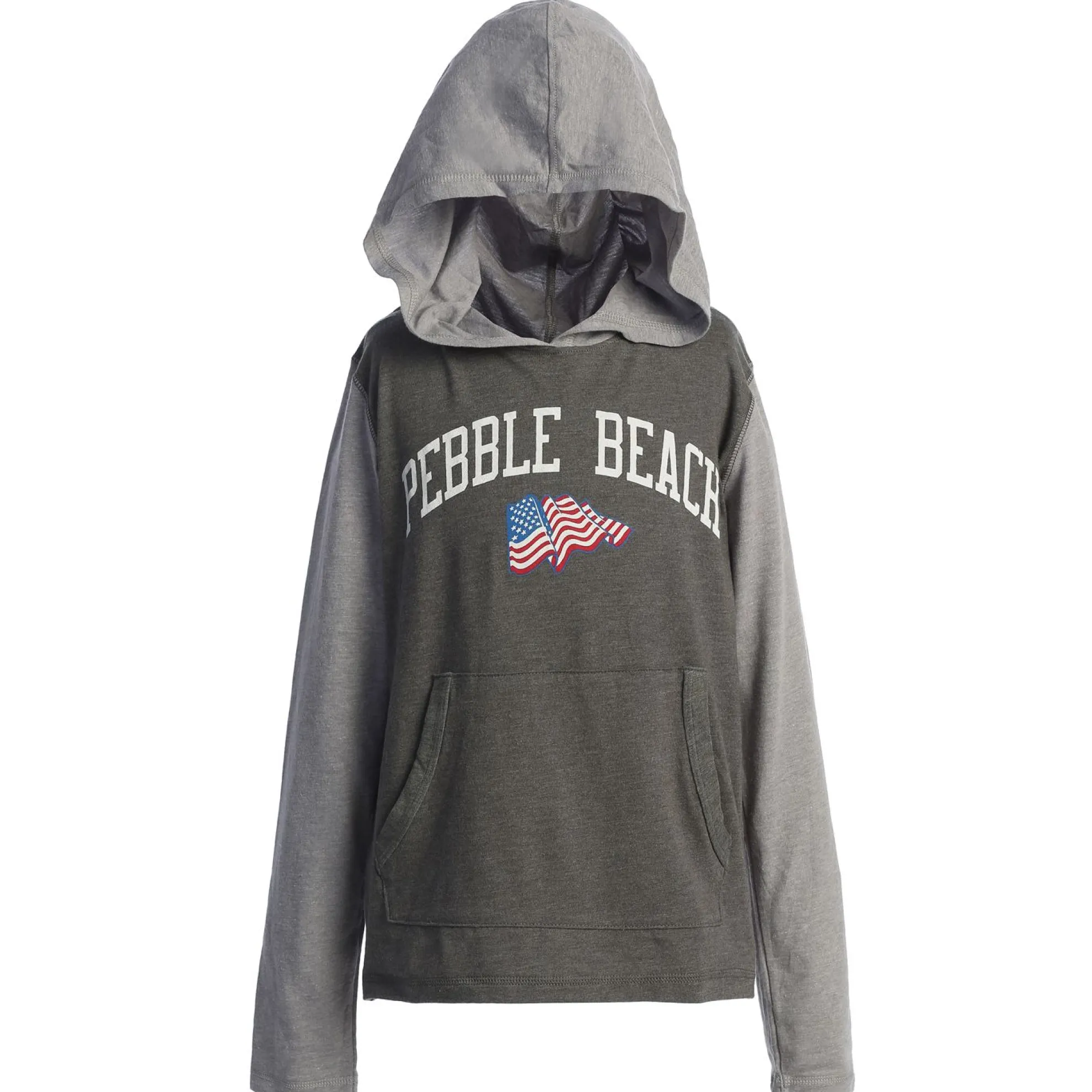 Pebble Beach Youth Contrast Sleeve Hoodie By Garb