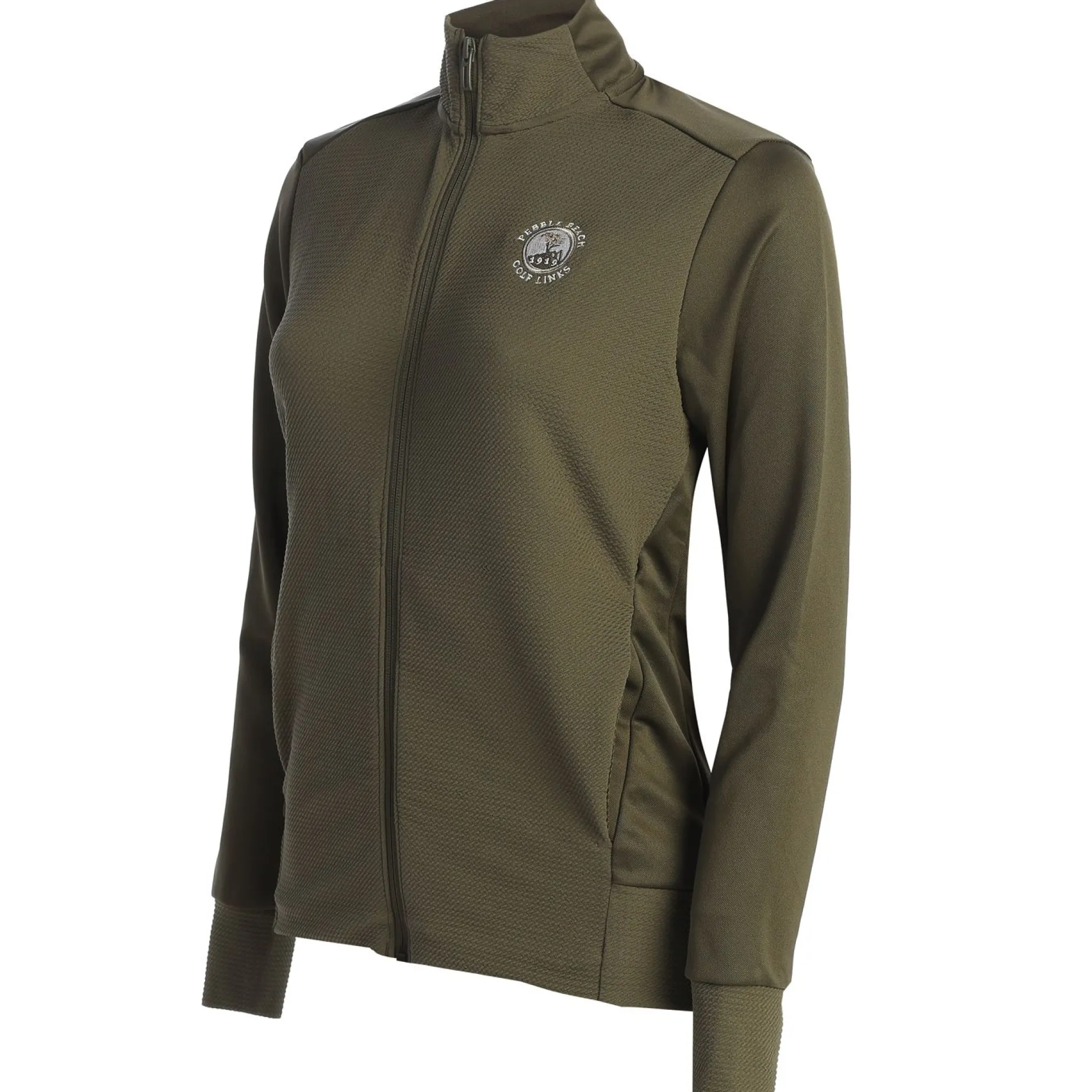 Pebble Beach Women's Textured Full Zip Jacket By Adidas