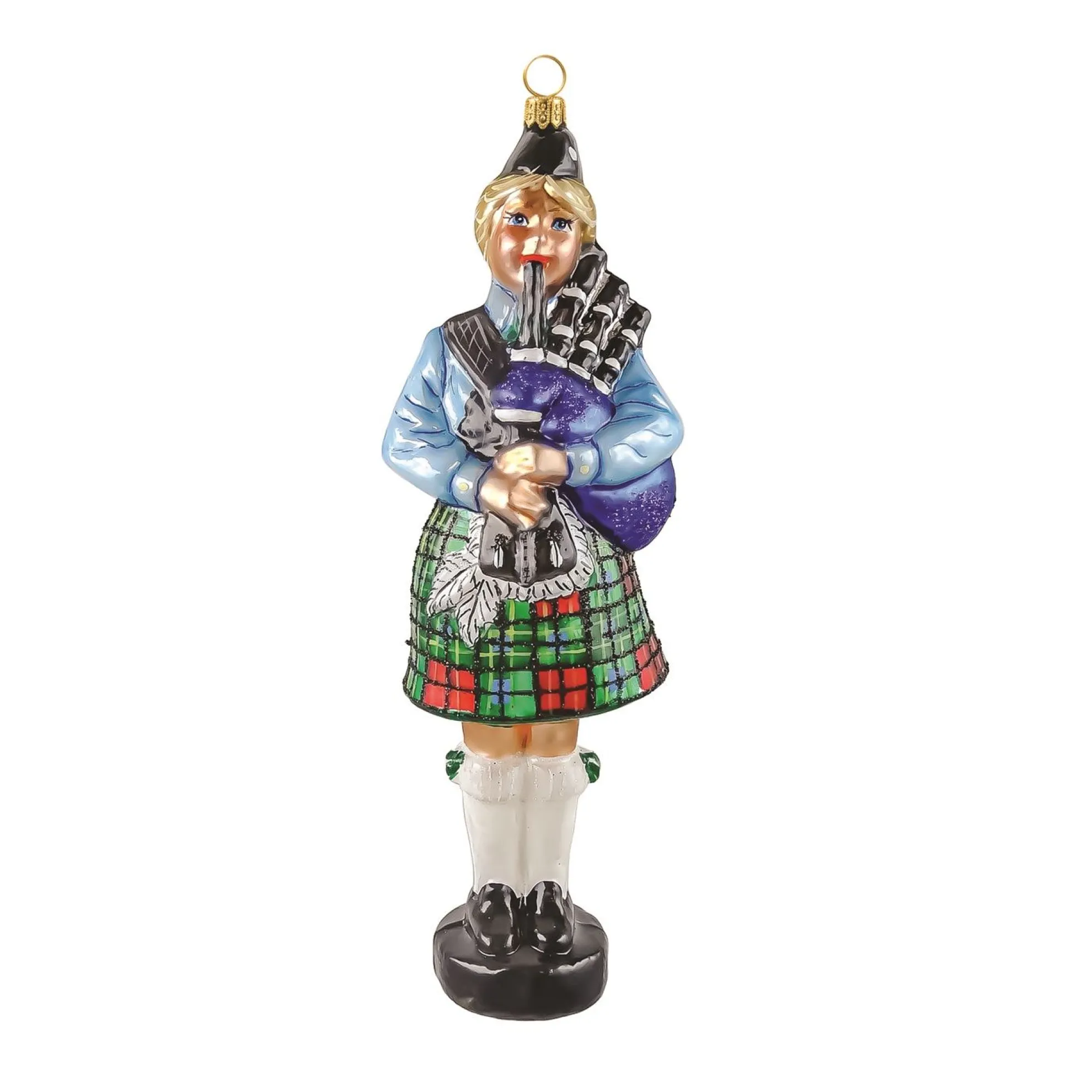 The Links At Spanish Bay Collectible Female Bagpiper Ornament