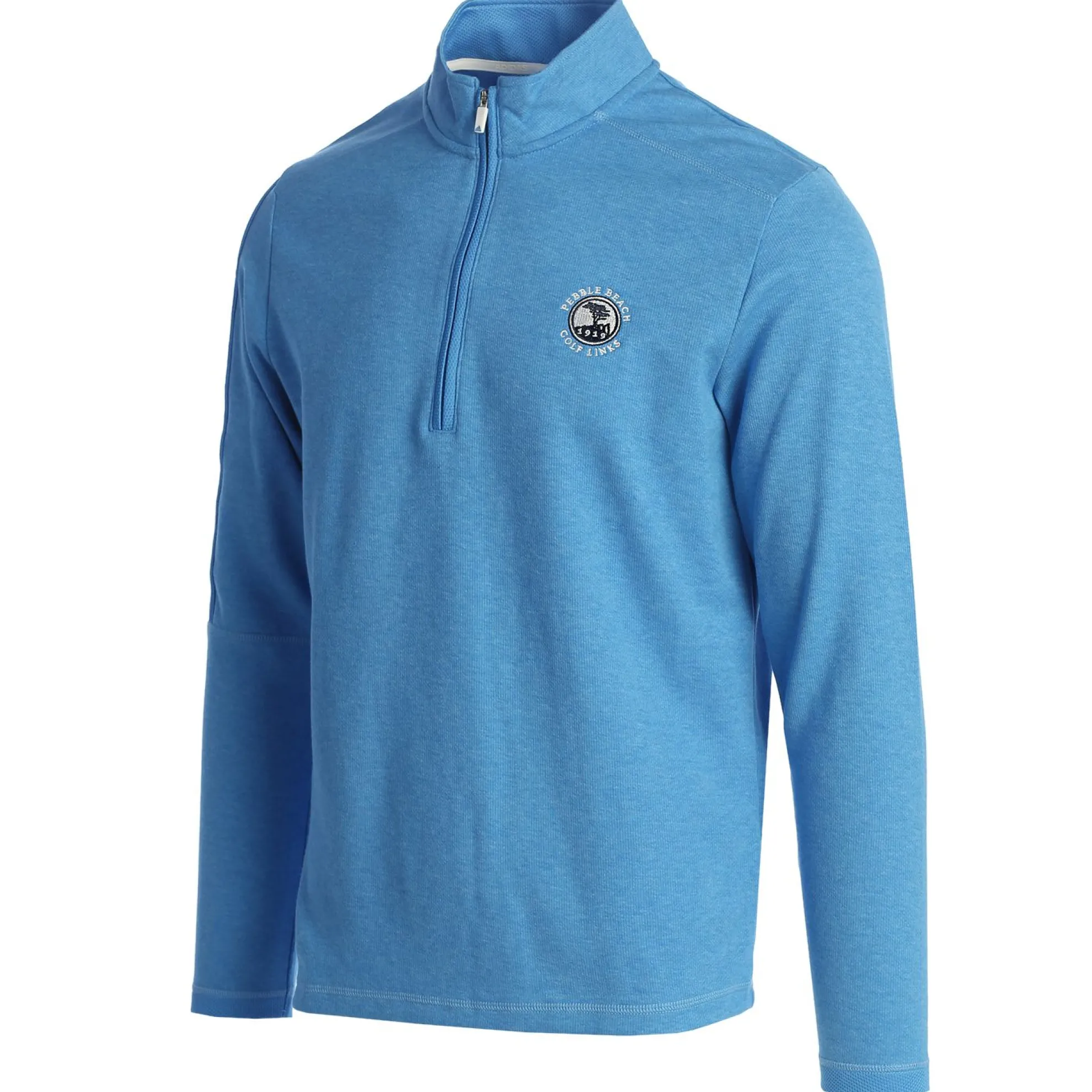 Pebble Beach Men's 3-Stripes Pulse Blue 1/4 Zip By Adidas
